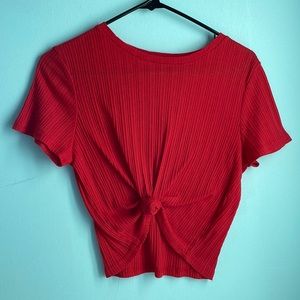 Red crop top